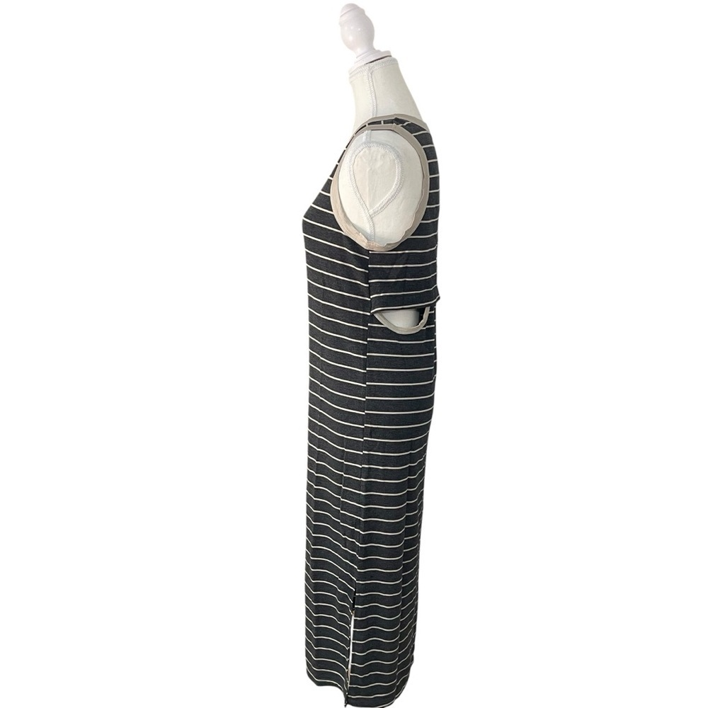 Gilli Striped Pencil Dress Navy Blue Gray - Picture 5 of 10